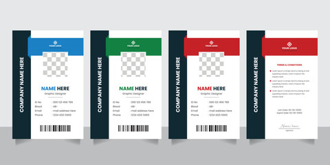 Professional Business ID card design template vector