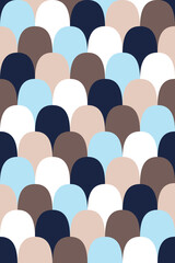 Orderly shapes, scale pattern in gentle colors