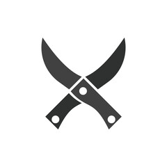 Knife logo icon template and symbol vector