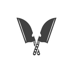 Knife logo icon template and symbol vector
