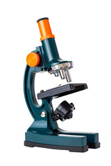 children's microscope on a transparent background close-up