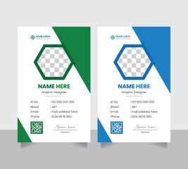 Professional Business ID card design template vector