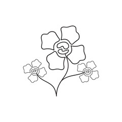 flower line design vector illustration icon