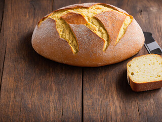 loaf of bread on wooden table, bread, food, isolated, loaf, white, bakery, baked, fresh, brown, breakfast, wheat, bun, healthy, meal, crust, baguette, pastry, flour, roll, whole, tasty, long, nobody, 