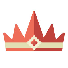 Crown flat design style icon