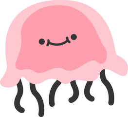 Cute Sea Animal Doodle Vector