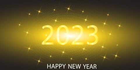Fototapeta na wymiar Happy New Year 2023 Background Design.modern pattern