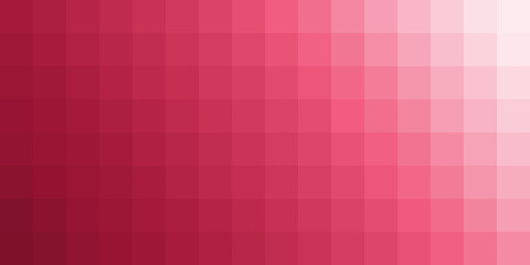 Viva Magenta PANTONE 18-1750 color of the year 2023 tint, shade and tone palette guide swatch chart concept. Abstract monochrome dynamic crimson carmine red geometric square mosaic banner background.