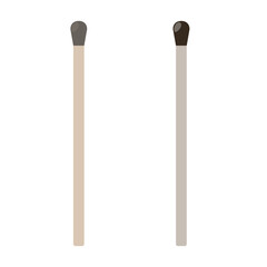 Matches icon set. Wood Match Stick 