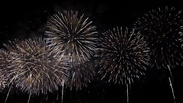 fireworks show. New year's eve fireworks celebration.