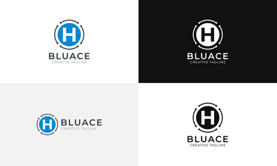 Bluace H Letter Logo