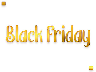 Black Friday Transparent PNG Golden Text Calligraphy