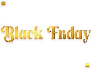 Black Friday Transparent PNG Golden Text Bold Calligraphy