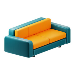 Fototapeta premium Home Furniture sofa icon 3d rendering on isolated background PNG