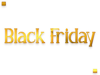 Black Friday Transparent PNG Golden Text Bold Calligraphy