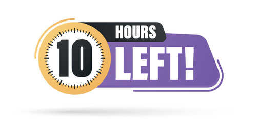 Countdown left 10 days banner. count time sale.
