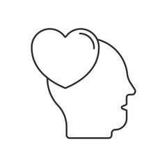 Love and valentines day line universal icon ui ux element sign.