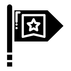 bookmark on flag glyph 