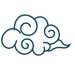 traditional japanese cloud illustration