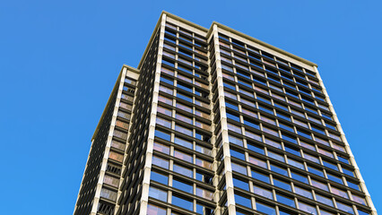 Fototapeta premium skyscraper buildings office tower modern workplace glass and concrete corporate business 3D illustration