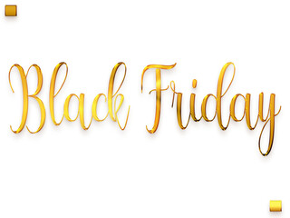 Black Friday Transparent PNG Golden Calligraphy Cursive Grunge Text