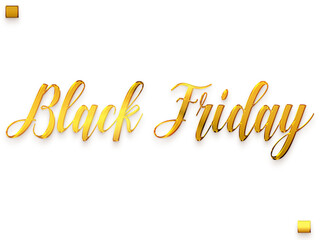 Black Friday Transparent PNG Golden Calligraphy Bold Grunge Cursive Text