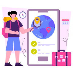 An illustration design of search location 