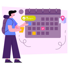 Perfect design illustration of travel schedule 