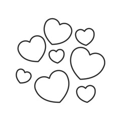 Love and valentines day line universal icon ui ux element sign.