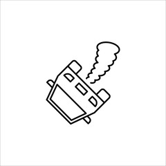 Car Accident Related Vector Line Icon. Contain such Icon as Side Collision, Frontal Collision, Broken Car. vector illustration on white background.