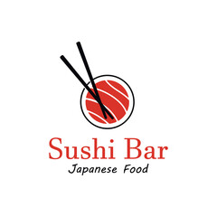 Sushi vector logo template, or Japanese specialties.