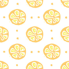 Seamless orange pattern. Colored orange fruit background