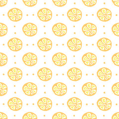 Seamless orange pattern. Colored orange fruit background