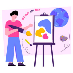 Unique design illustration of world art day