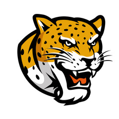 Fototapeta na wymiar Leopard for esport and sport mascot logo isolated