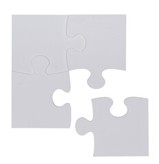 Blank jigsaw puzzle pieces - obrazy, fototapety, plakaty
