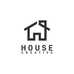 home icon flat logo design