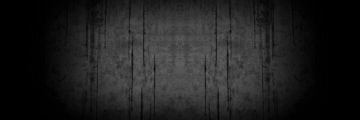 Old wall texture cement dark black gray background abstract grey color design are light with white gradient background.