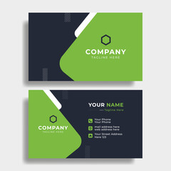 Modern Business Card Template with Light Green 