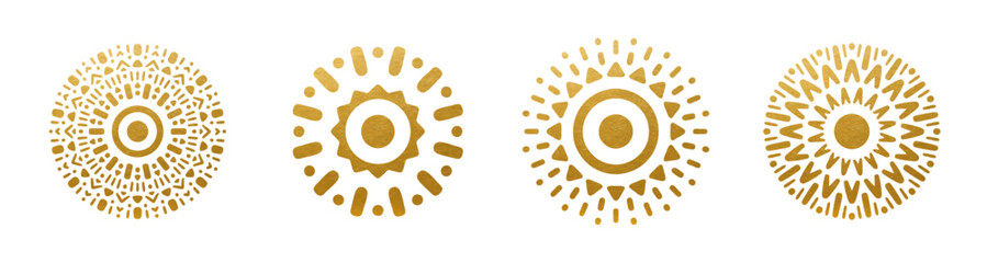 Golden Mandala Set - Ornament Set - Vector Pattern