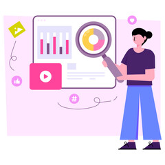 Unique design illustration of data analysis 