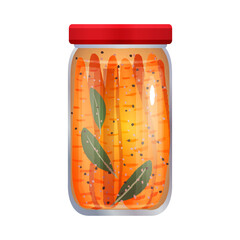 Glassed Carrots Can Composition