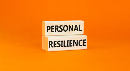 Personal resilience symbol. Concept word Personal resilience typed on wooden blocks. Beautiful...