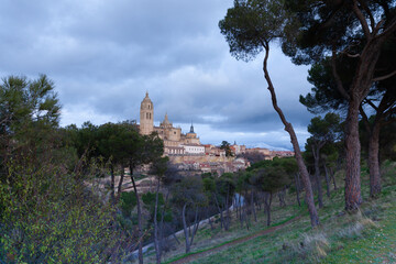 Panoramic view of Segovia, Spain