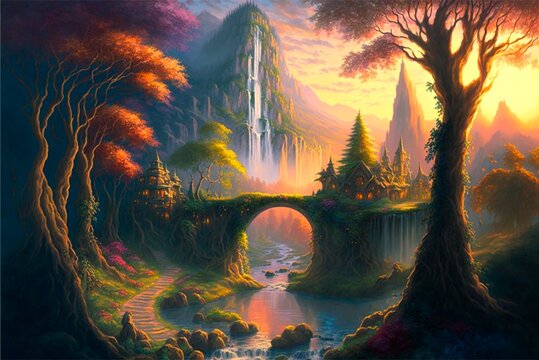 fantasy landscape, generated image