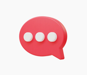 3d Realistic Chat or online message vector illustration