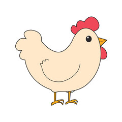 Chicken vector art illustration 