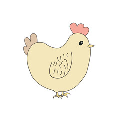 Chicken vector art illustration 