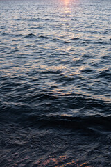 Sunset on the sea vertical golden hour photo