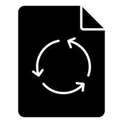 Conceptualizing solid design icon of paper recycling 